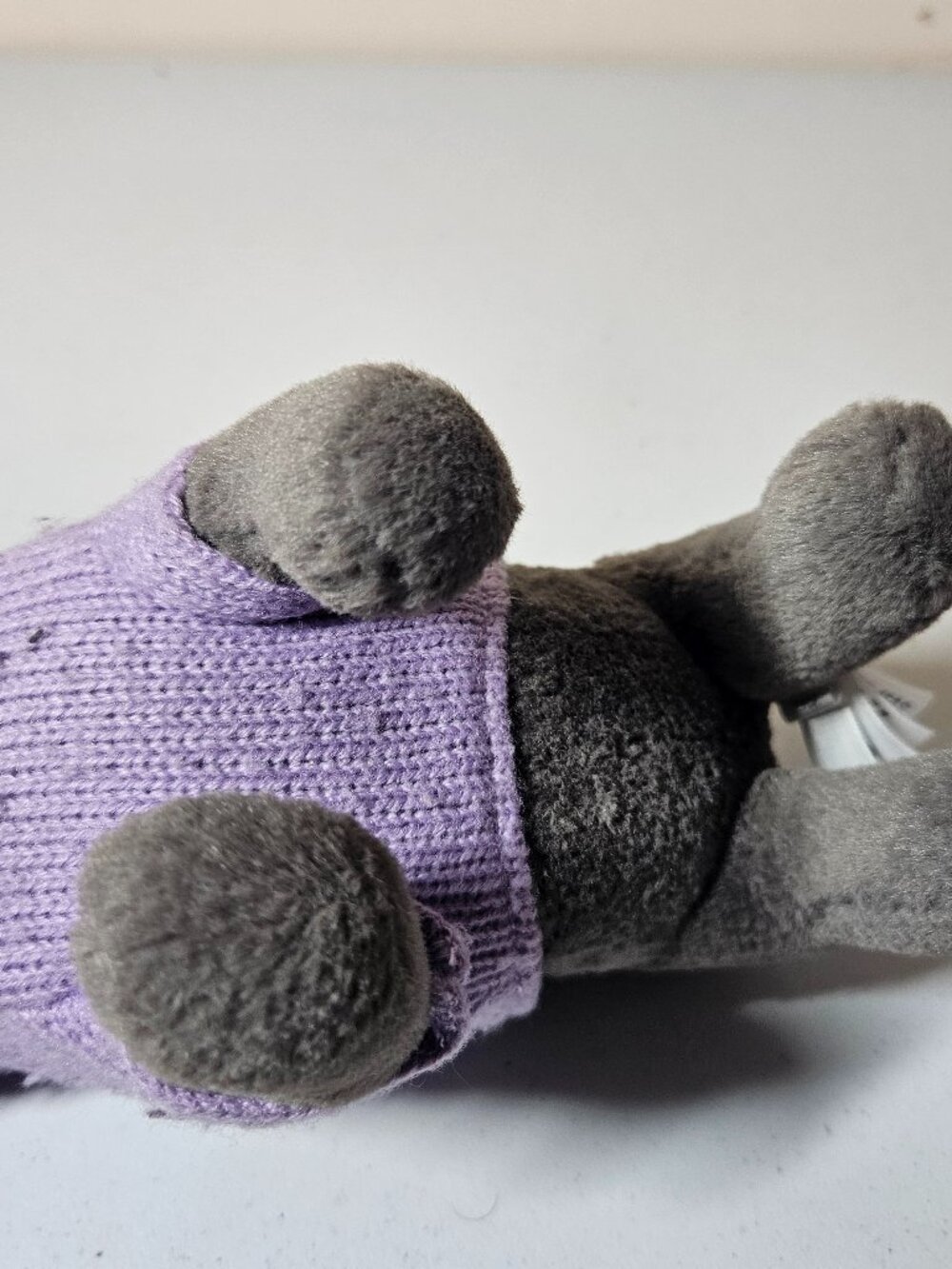 Jellycat French Bulldog Purple Sweater Size 7.5 Stuffed Plush RARE Retired HTF - Picture 4 of 7